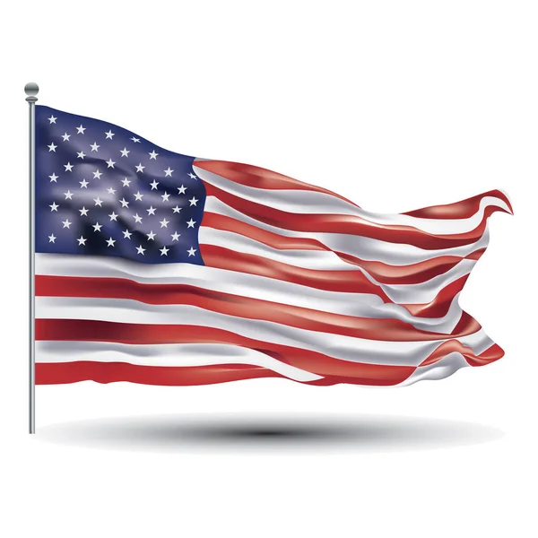 Amerikanische Flaggen Vektor Illustration — Stockvektor