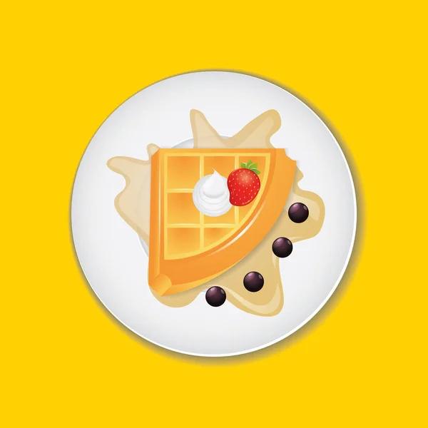 Vektorillustration Des Frühstücks Mit Marmelade Und Milch — Stockvektor