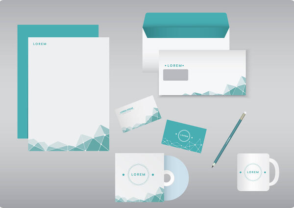 corporate identity template. vector illustration
