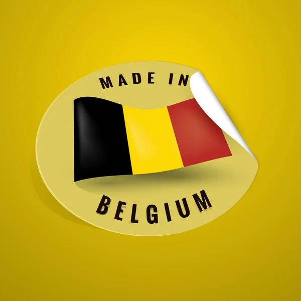Ilustração Vetorial Uma Bandeira Bélgica — Vetor de Stock
