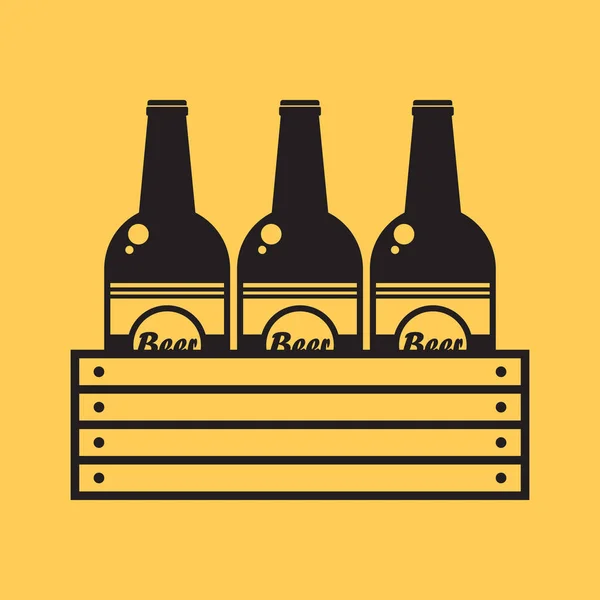 Garrafa Cerveja Ilustração Vetorial —  Vetores de Stock