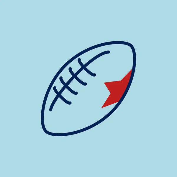 Rugby Bal Gestileerde Vector Illustratie — Stockvector
