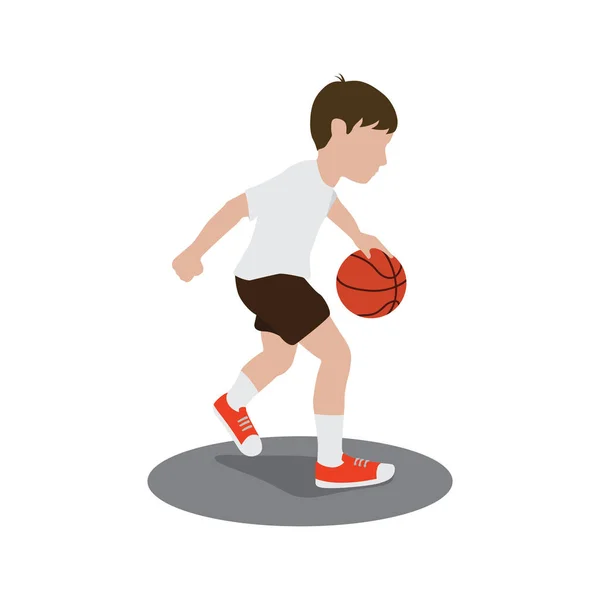 Baloncesto Jugador Aislado Icono Vector Ilustración Diseño — Vector de stock
