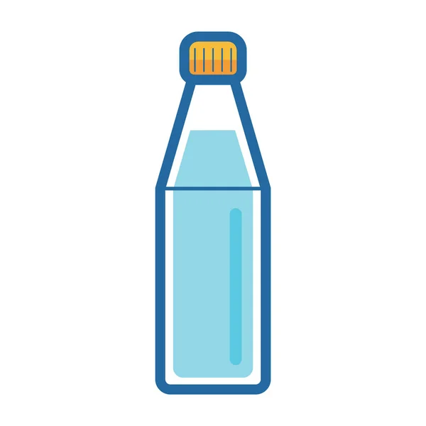 Bottiglia Icona Dell Acqua Stile Piatto Isolato Sfondo Bianco — Vettoriale Stock