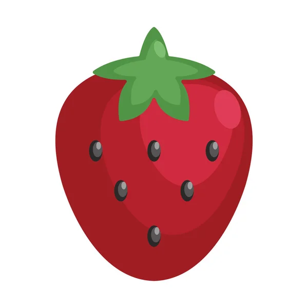 Erdbeere Flaches Symbol Vektorillustration — Stockvektor
