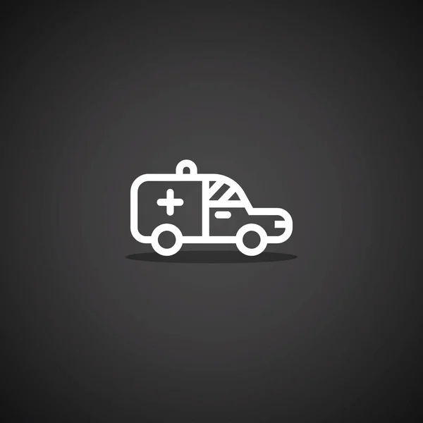 Ambulance Car Icon Vector Illustration — Stock Vector