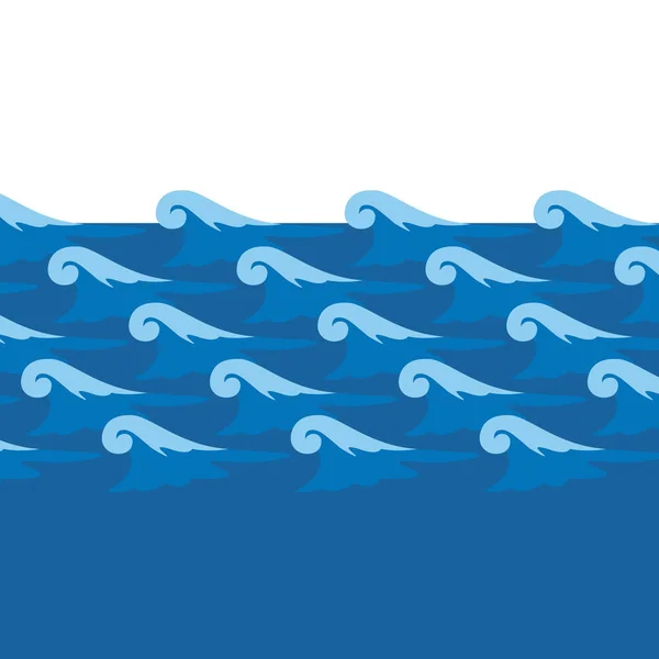 Водні Хвилі Дизайн Векторні Ілюстрації — стоковий вектор