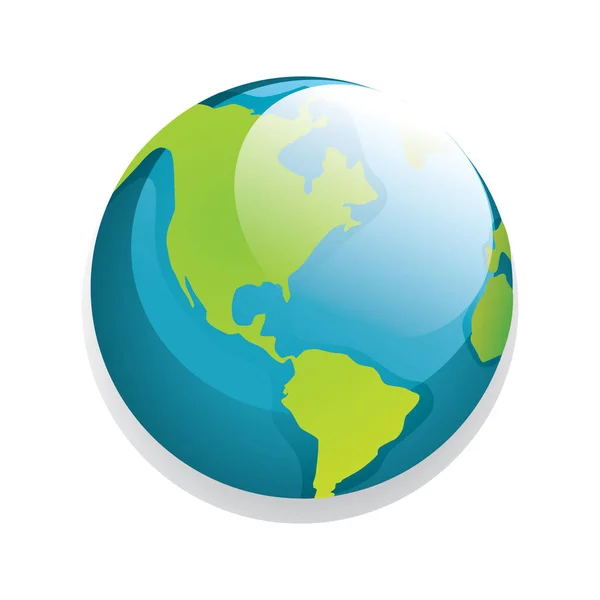 Illustration Vectorielle Icône Globe Terrestre — Image vectorielle