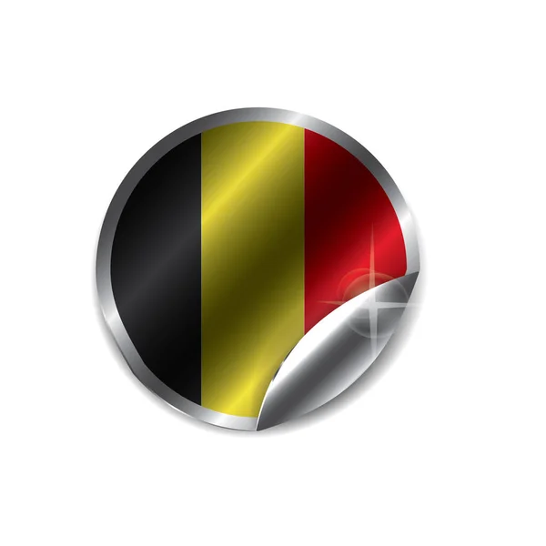 Vectorillustratie Van Een Vlag Van België — Stockvector