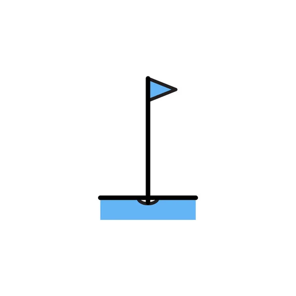 Golfbal Pictogram Vector Illustratie — Stockvector