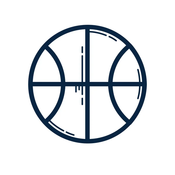 Basket Sport Ikon Vektor Illustration — Stock vektor