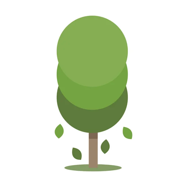 Groene Boom Pictogram Vector Illustratie — Stockvector