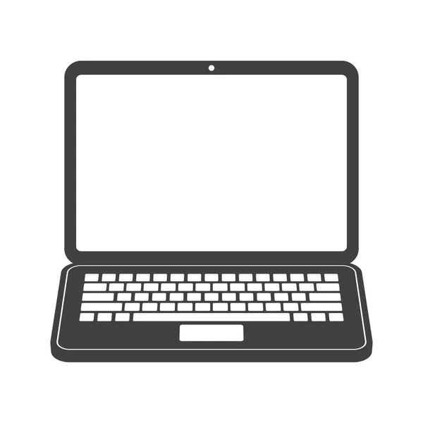 Laptop Ícone Plano Ilustração Vetorial — Vetor de Stock