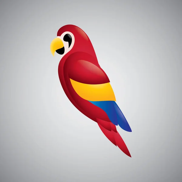 鳥のいるオウムのベクトル図 — ストックベクタ
