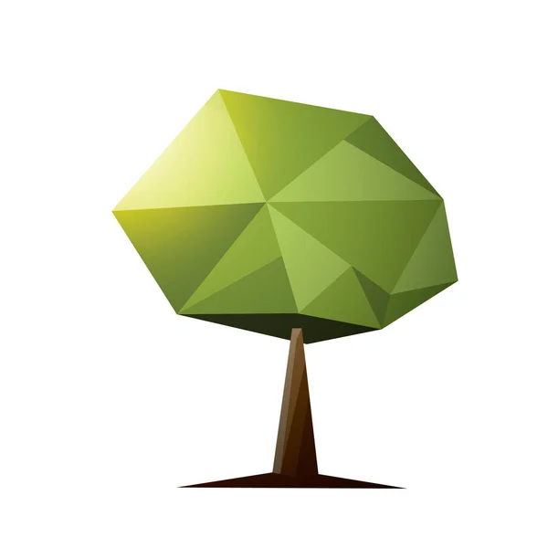 Векторная Иллюстрация Иконки Зеленого Дерева — стоковый вектор