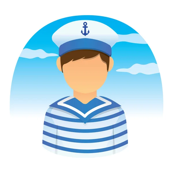 Icono Plano Marinero Ilustración Vectorial — Vector de stock