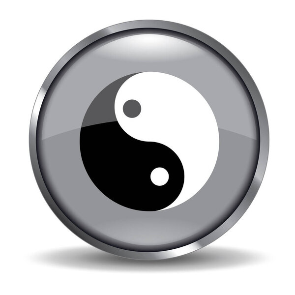 yin and yang icon, vector illustration