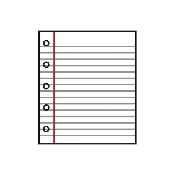 Notepad Pagina Gestileerde Vector Illustratie — Stockvector