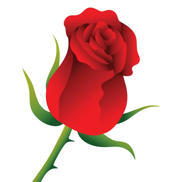 Rose Blume Flaches Symbol Vektorillustration — Stockvektor