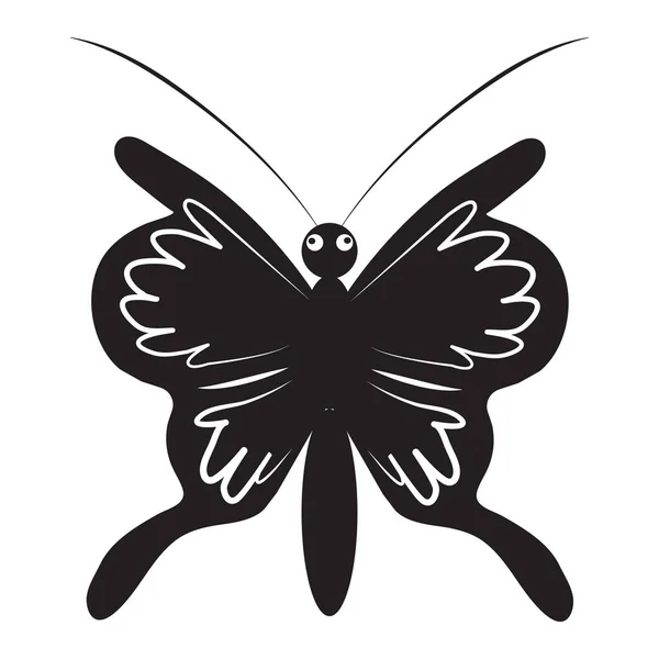 Icono Plano Mariposa Ilustración Vectorial — Archivo Imágenes Vectoriales