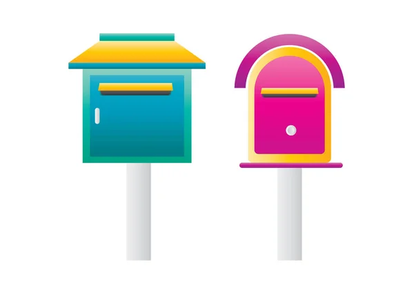 Vector Illustration Mailbox — Stock Vector