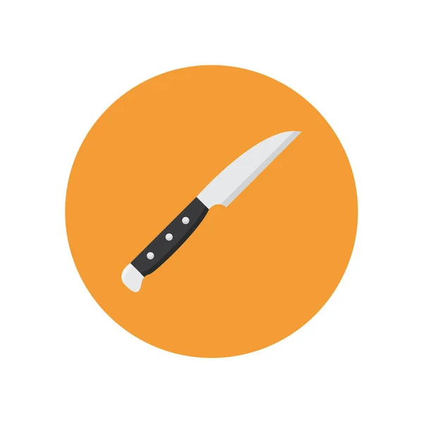 Cuchillo Icono Estilo Plano Aislado Sobre Fondo Blanco Cocina Símbolo — Archivo Imágenes Vectoriales