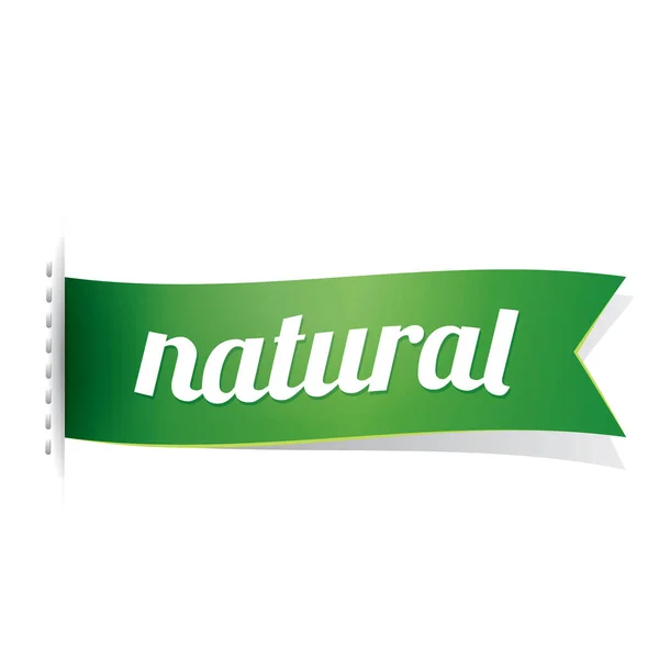 Doğal Ürün Etiketi Biçimlendirilmiş Vektör Illüstrasyonu — Stok Vektör