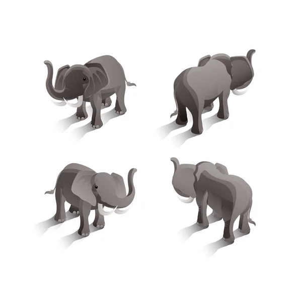 Ilustração Vetorial Elefante — Vetor de Stock