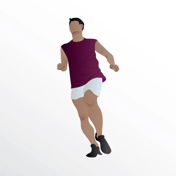 白地を走る男のベクトル図 — ストックベクタ
