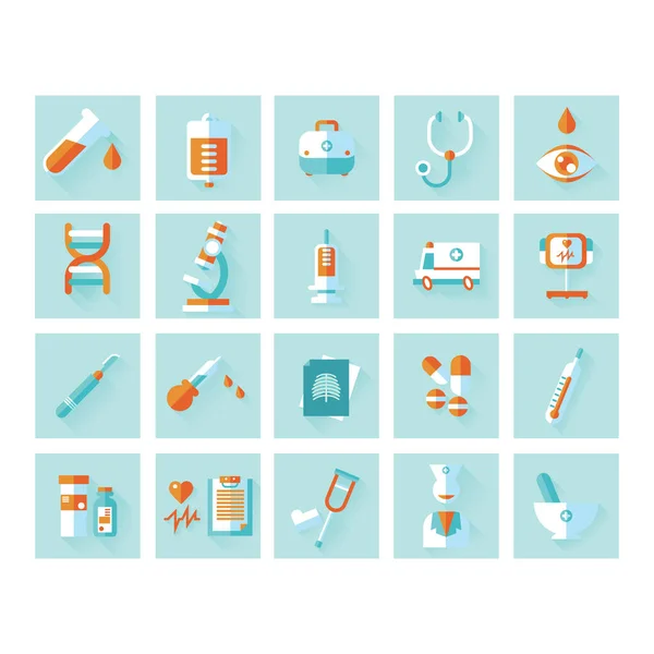 Collection Medical Icons Vector Illustration — Stock Vector