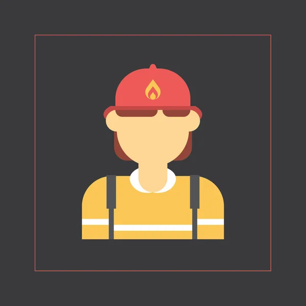 消防士のアバターアイコンベクトルイラスト — ストックベクタ