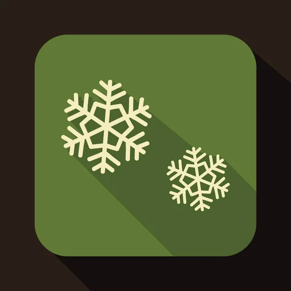Fiocchi Neve Icona Piatta Illustrazione Vettoriale — Vettoriale Stock