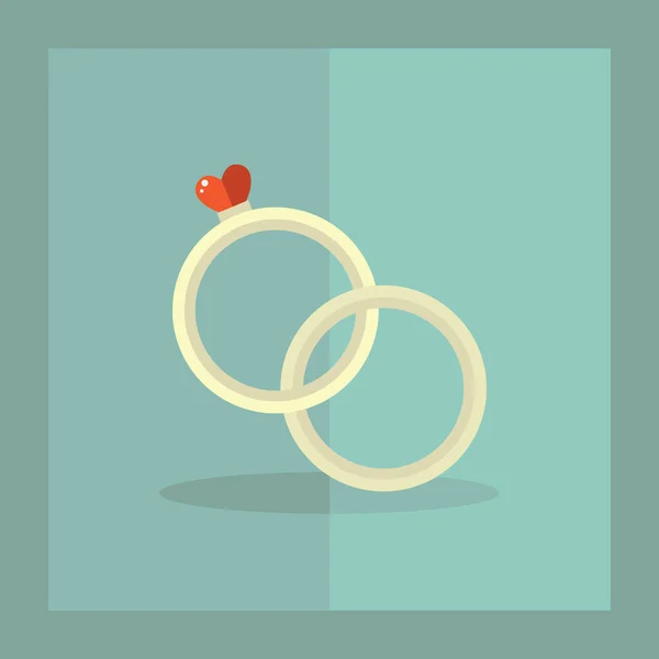 结婚戒指的图标 矢量说明 — 图库矢量图片