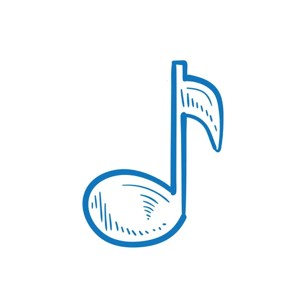 Musiknotiz Icon Vector Illustration Design — Stockvektor