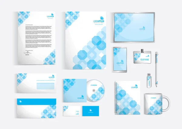 Corporate Identity Template Wat Briefpapier Vectorillustratie — Stockvector