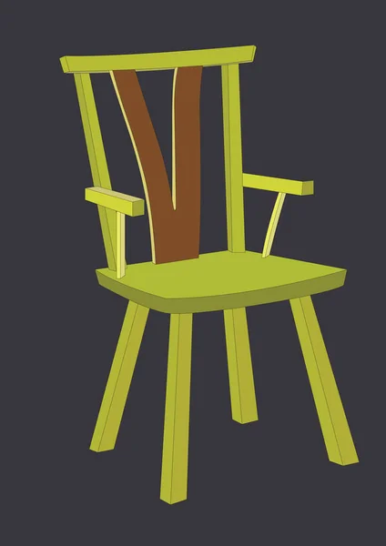 Cadeira Ilustração Vetorial Estilizada — Vetor de Stock