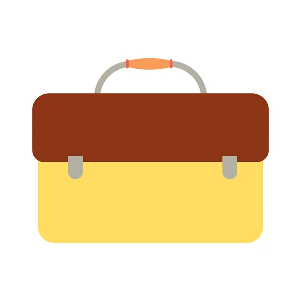 Briefcase Icon Flat Color Style Vector Illustration — Stock Vector