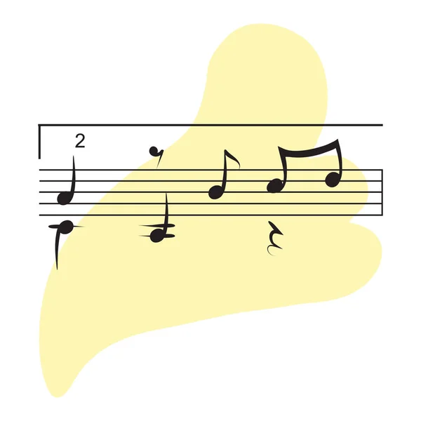Notes Musique Illustration Vectorielle — Image vectorielle