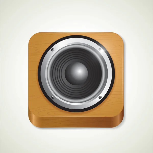 Speaker Box Platte Pictogram Vector Illustratie — Stockvector