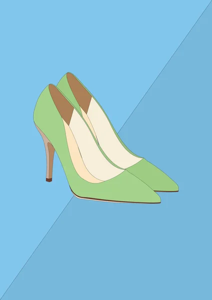 Zapatos Tacón Alto Ilustración Vectorial Estilizada — Archivo Imágenes Vectoriales