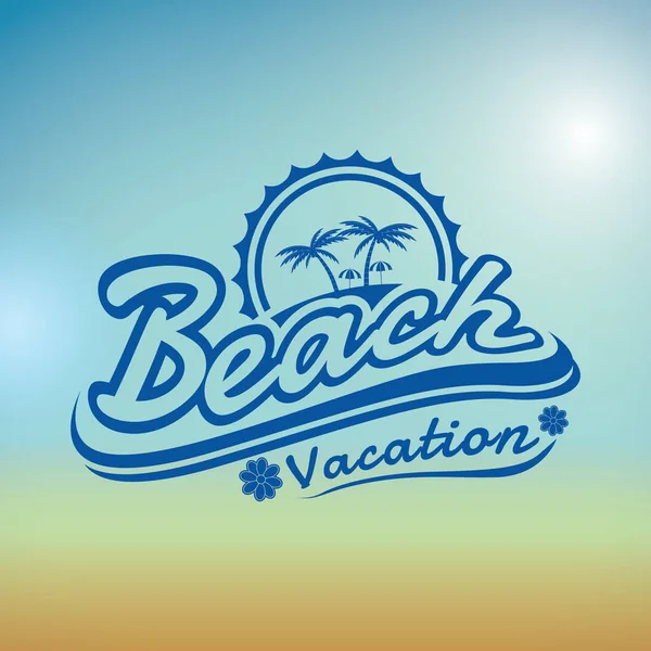 Vacaciones Verano Vector Ilustración — Vector de stock
