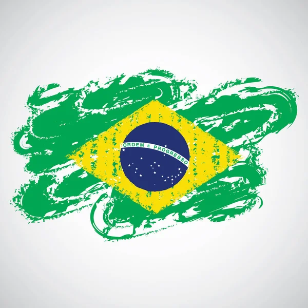 Ilustração Vetorial Bandeira Brasil — Vetor de Stock