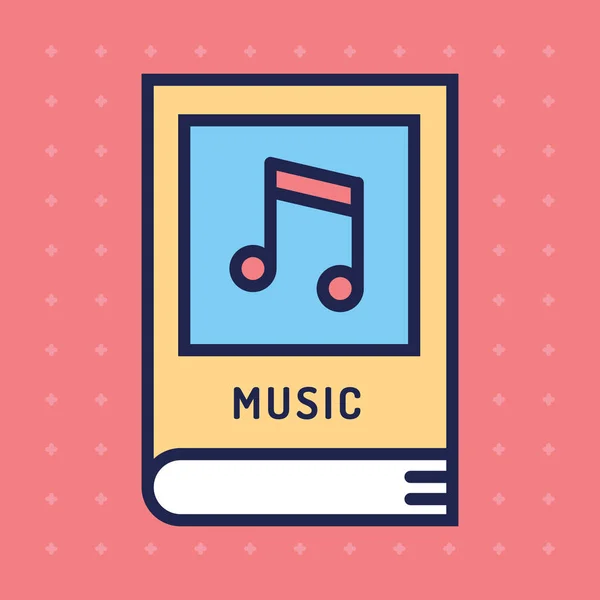 Müzik Kitabı Biçimlendirilmiş Vektör Çizimi — Stok Vektör