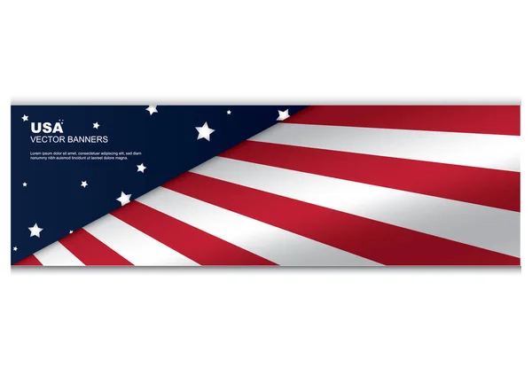 Bandeiras Americanas Ilustração Vetorial —  Vetores de Stock