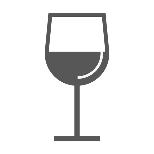 Icono Copa Vino Bebida Bebida Alcohol Tema Diseño Aislado Ilustración — Vector de stock