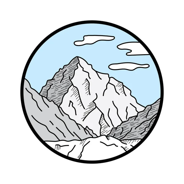 Vektor Illustration Ett Bergslandskap — Stock vektor