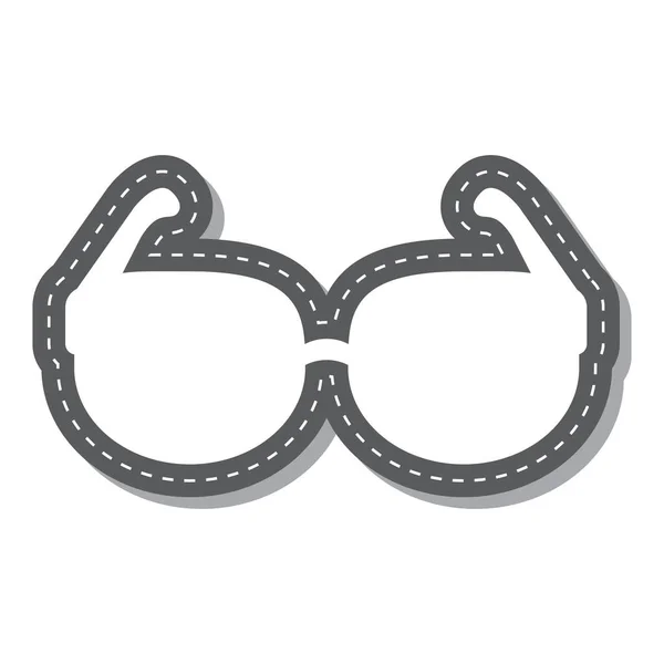 Óculos Ícone Plano Ilustração Vetorial —  Vetores de Stock
