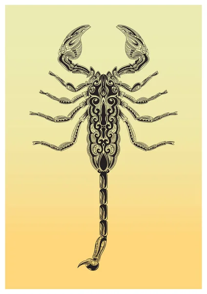 Scorpion Flat Icon Vector Illustration — 스톡 벡터