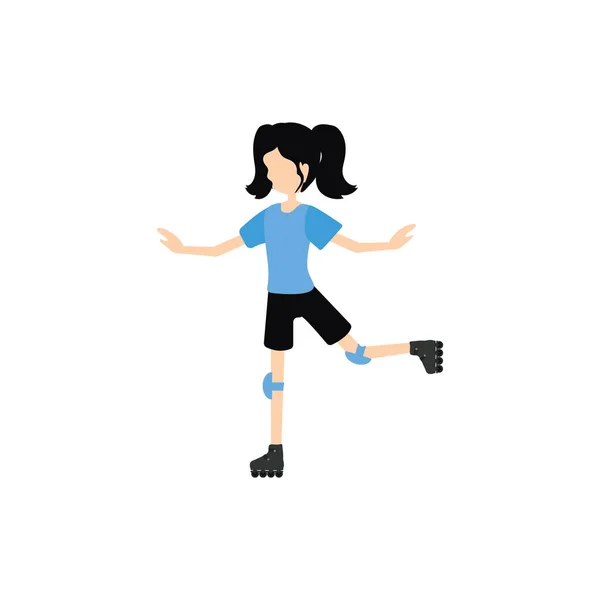 Mujer Corriendo Cinta Correr Vector Ilustración — Vector de stock