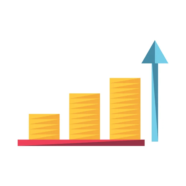 图上的财务图表商业向量图解 — 图库矢量图片